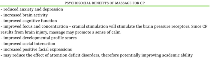 Massage Therapy for Cerebral Palsy: 6 Major Benefits